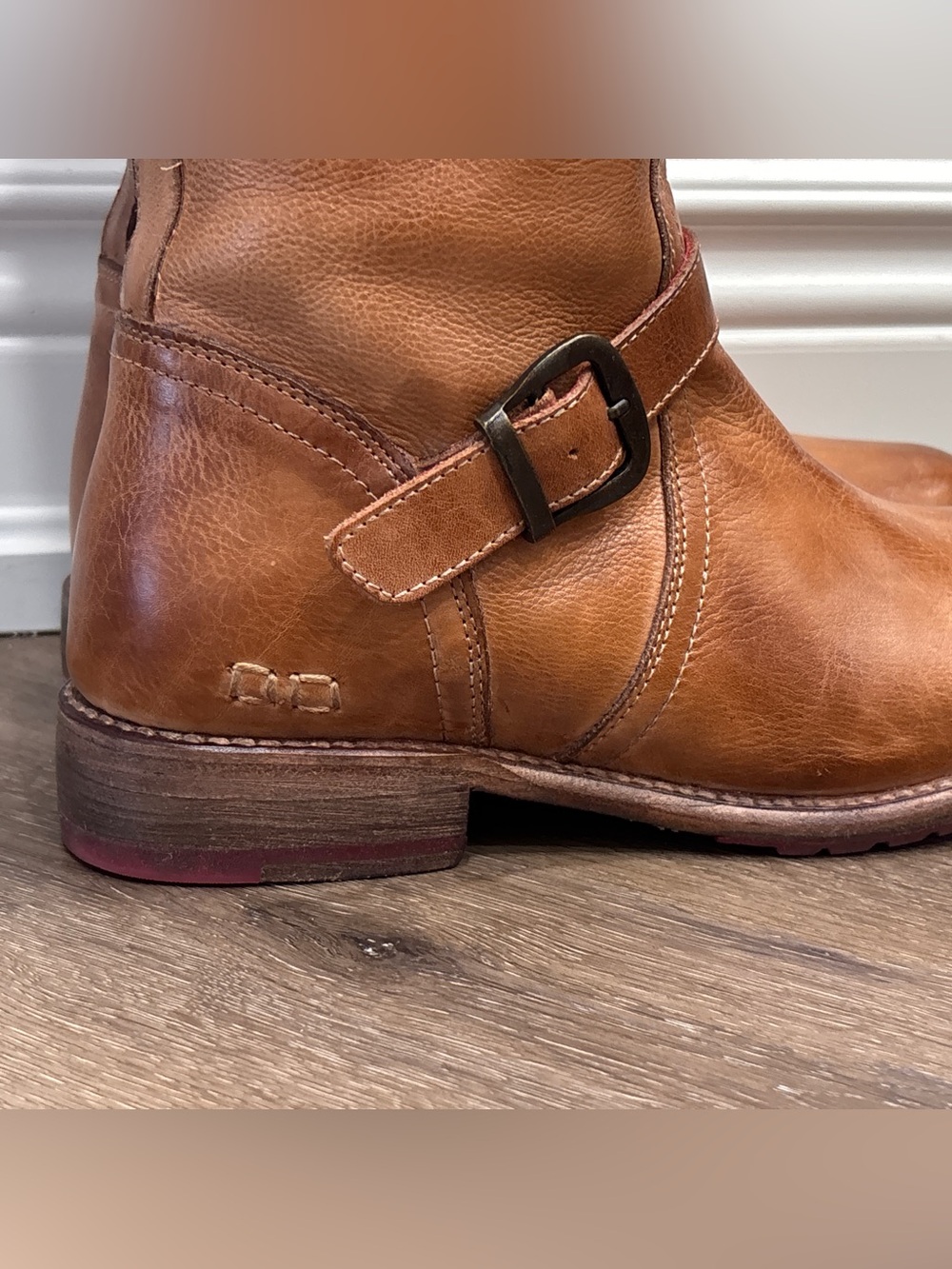 Bed Stu Glaye Wide Calf Tan Rustic Leather Boots 9.5 NEW In Box - Picture 6 of 16